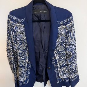 Zara blue paisley floral Size Large